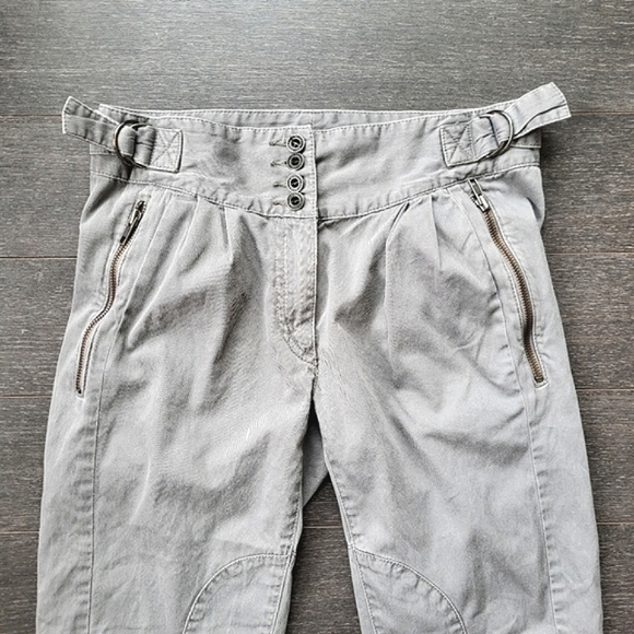French Connection Denim Button Zipped Carrot Pants Joggers - Picture 2 of 9
